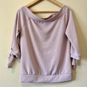 Dynamite Pale Pink Boat Neck 3 4 Sleeve Top Womens Size S